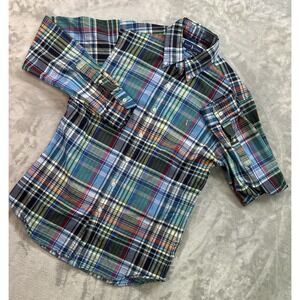 Ralph Lauren Slim Fit Stretch Oxford Mens M Button Down Long Sleeve Shirt Preppy